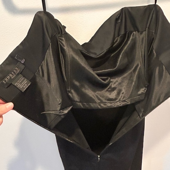 Express Beaded Strapless Formal Gown Black size 3/4 EUC - Picture 7 of 9